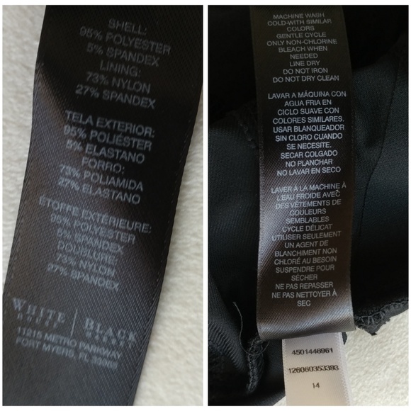 WHBM Ultra Slimming Dress LBD Black Size 12 - Picture 5 of 7